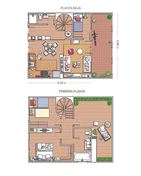 Una casa con jardín para el verano