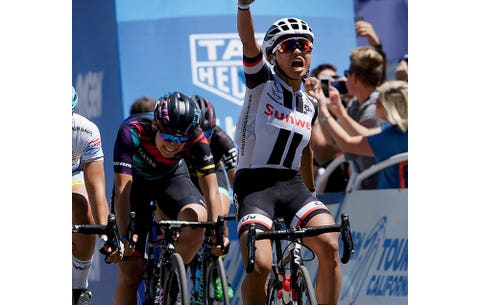 Rivera won Stage 3 of the 2017 Tour of California in Sacramento.