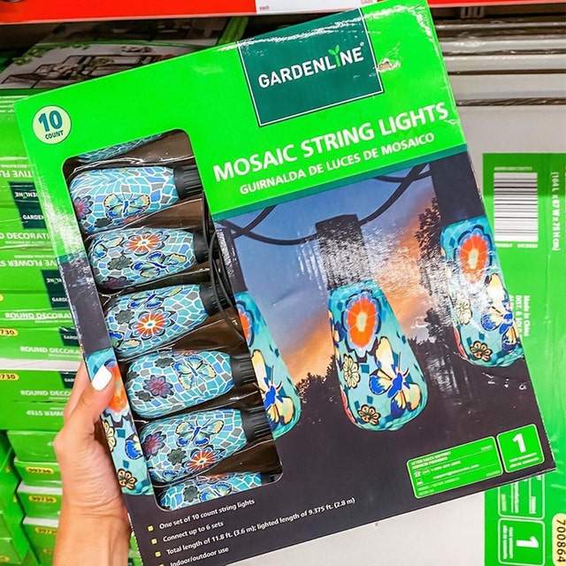 These Mosaic String Lights from Aldi Will Add a Special Touch to Your Patio