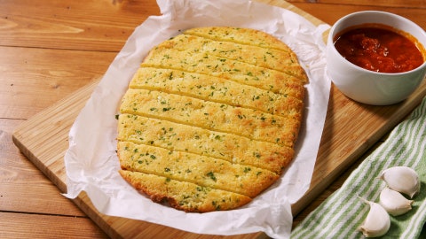 Keto Garlic Bread horizontal Keto Garlic Bread horizontal
