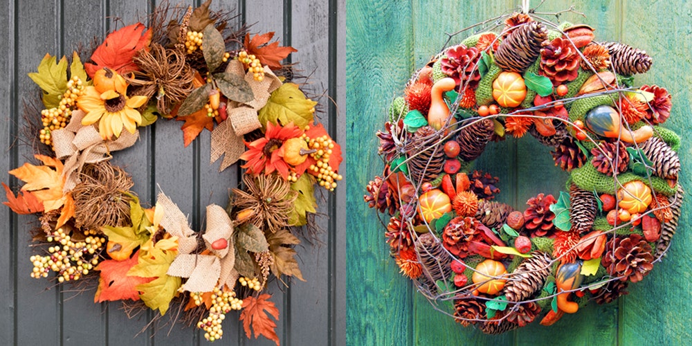 32 DIY Thanksgiving Wreaths - Easy Thanksgiving Wreath Decorations