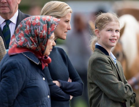 windsor, england   may 15  queen elizabeth ii with sophie, countess of wessex and lady louise windsor attend the royal windsor horse show in the private grounds of windsor castle on may 15, 2015 in windsor, england  photo by mark cuthbertuk press via getty images