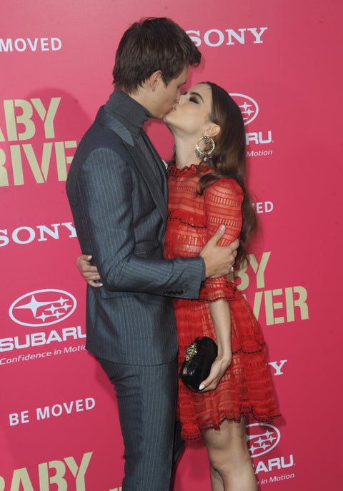 los angeles, ca june 14 actor ansel elgort and violetta komyshan arrive for the premiere of sony pictures baby driver held at ace hotel on june 14, 2017 in los angeles, california photo by albert l ortegagetty images