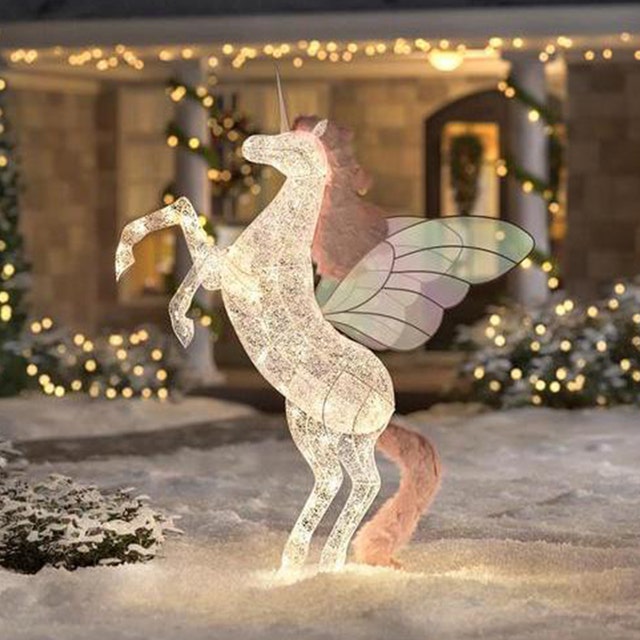 This 6-Foot Majestic Unicorn Decoration Will Light Up the Town This