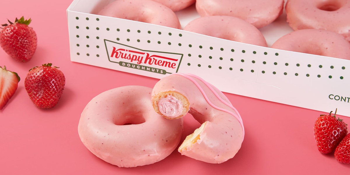 Krispy Kremes Strawberry Glazed Donuts Will Remind You Its The