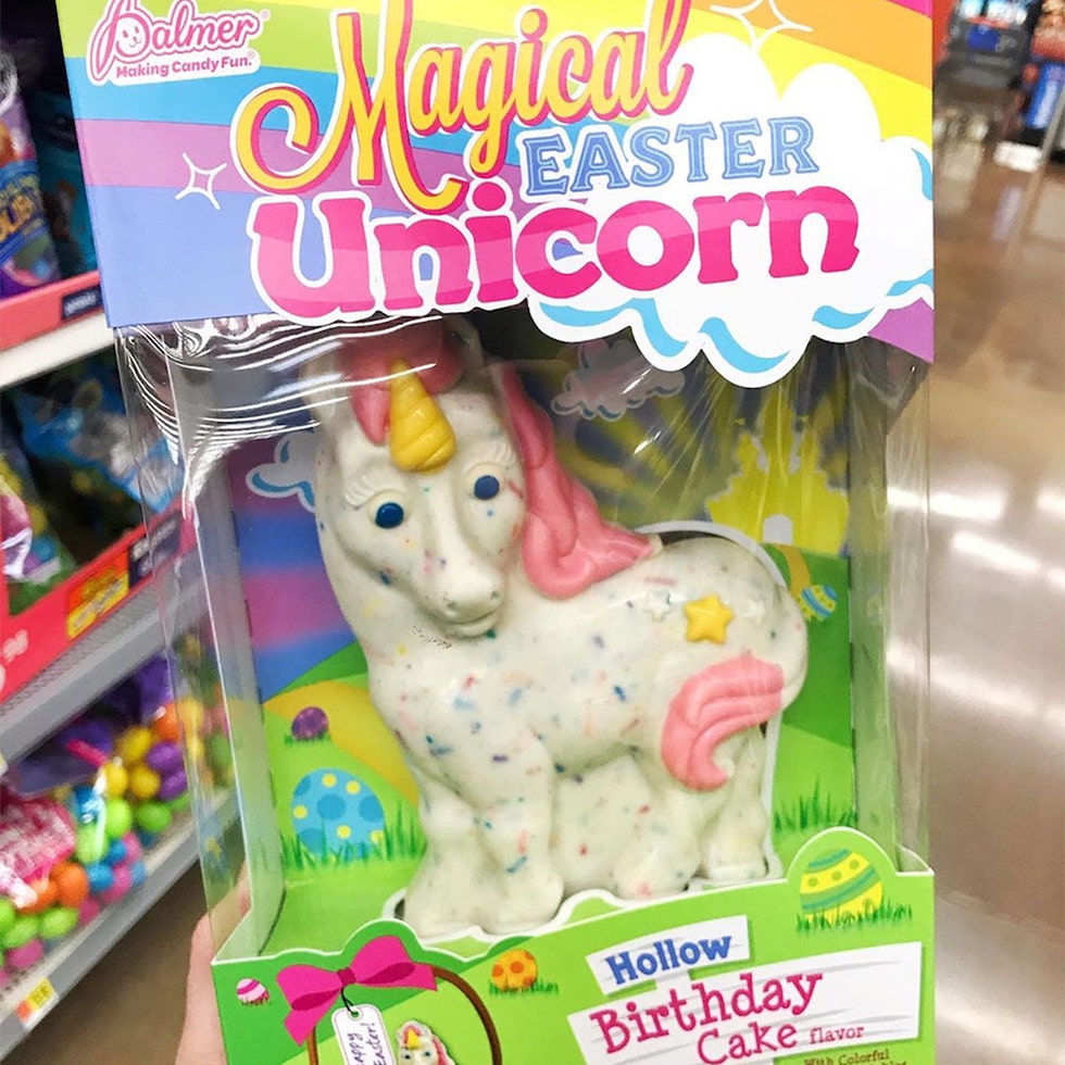 This White Chocolate Easter Unicorn Is Birthday Cake-Flavored, So Magic