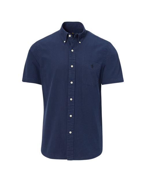 Camisa Azul Manga Corta Camisas de manga corta para hombre - Como combinar las camisas de manga
