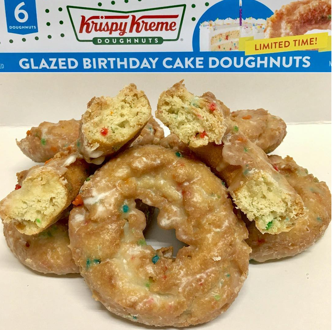 Krispy Kreme's Glazed Birthday Cake Doughnuts Are Back On Shelves