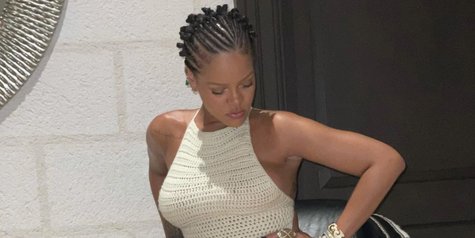 Rihanna Shows Off Her Glow in a Tiny Crochet Dress