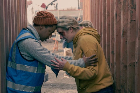 Samira Wiley and Elisabeth Moss samira wiley and elisabeth moss in season 4 episode 6 of the handmaid