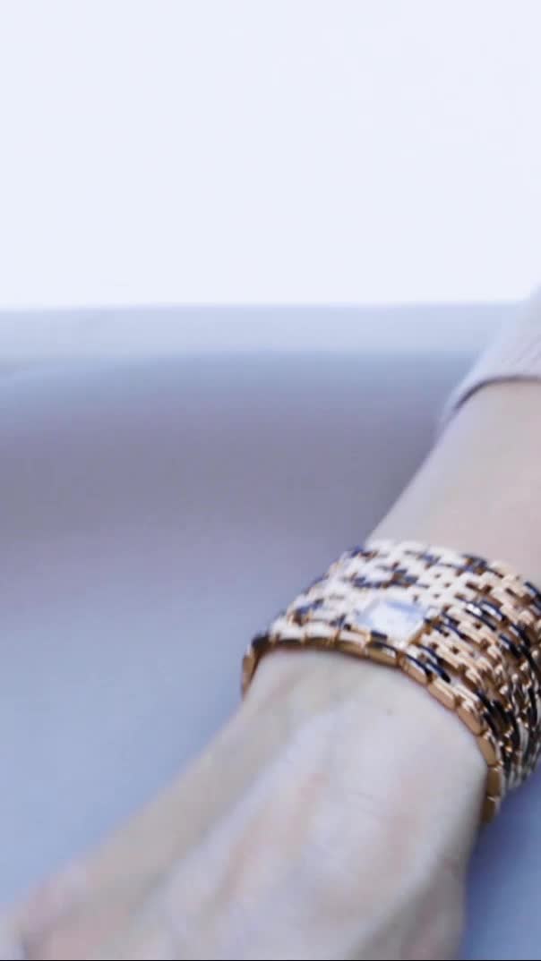 Kendall Jenner in Gold Miu Miu Underwear For Harper's Bazaar