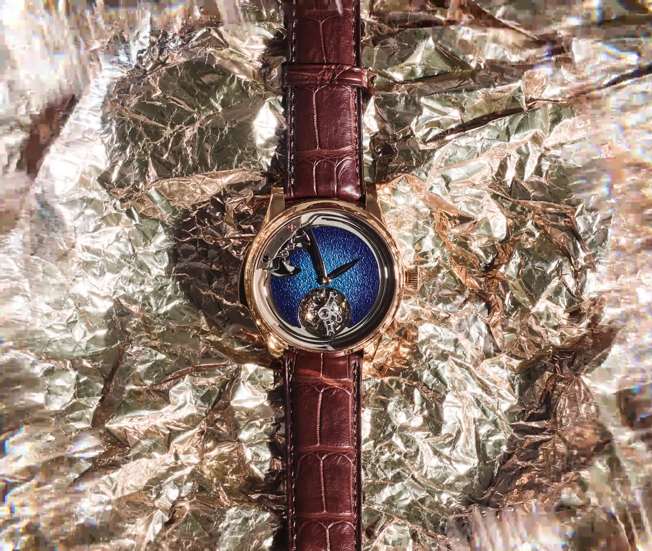 音で時間を報せる腕時計：H. モーザー「ミニッツリピーター」