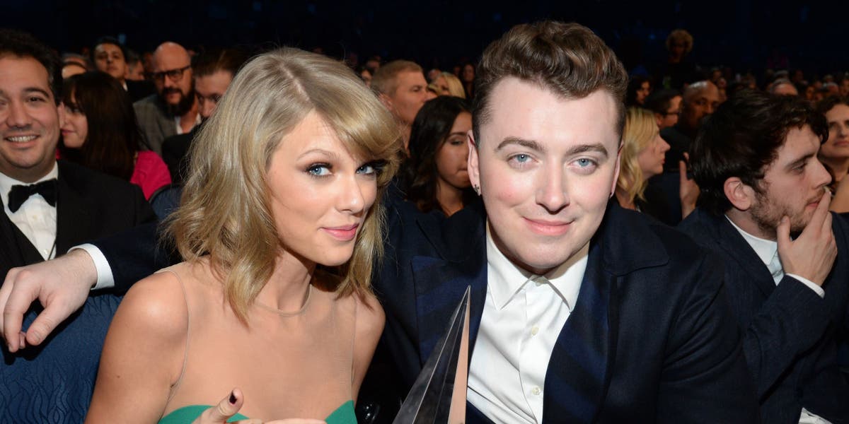 Сэма смита writing on the wall. Сэм Смит и Тейлор Свифт. Sam Smith and Taylor.