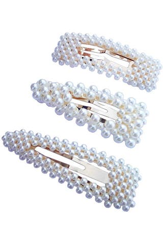 Textention Beaded Hair Barrettes