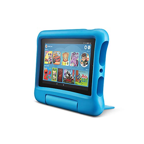 Fire 7 Kids Edition Tablet, 7" Display, 16 GB, Blue Kid-Proof Case