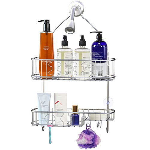 Home Basics Clear Plastic 1-Shelf Hanging Shower Caddy 10.3-in x 4.95-in x  4.04-in in the Bathtub & Shower Caddies department at