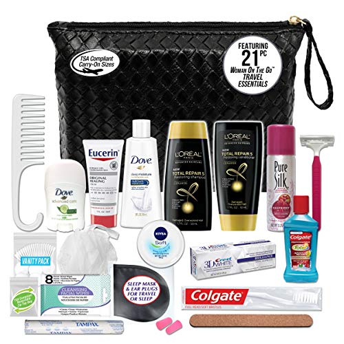 Convenience Kits International Women’s Premium 21-Piece Assembled Necessities Travel Kit
