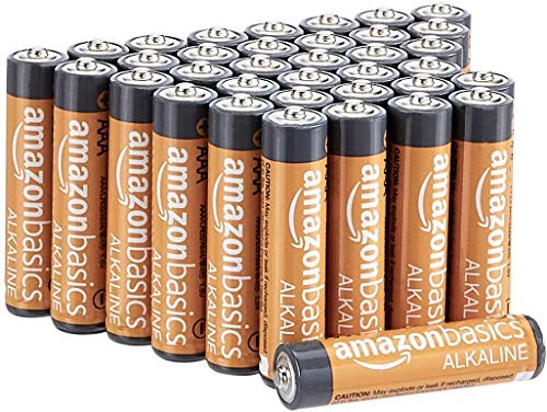 AmazonBasics 36-Count AAA High-Performance Alkaline Batteries, 10-Year Shelf Life, Easy to Open Value Pack