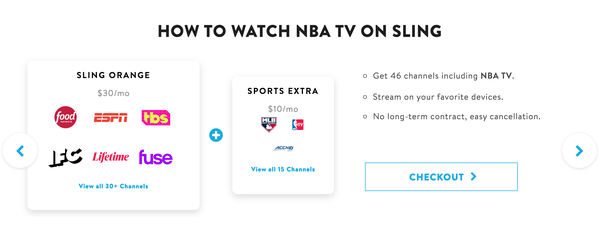 Sling Orange + NBA TV