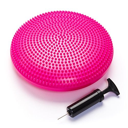 Black Mountain Products Exercise Balance Stability Disc with Hand Pump, Pink