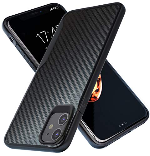iPhone 11 Case | 10Ft. Drop Tested | Carbon Case | Ultra Slim | Lightweight | Scratch Resistant | Wireless Charging | Compatible with Apple iPhone 11 - Black