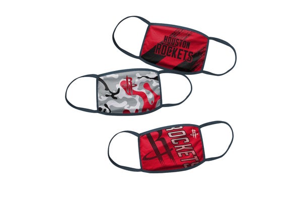 Youth Houston Rockets Face Covering 3-Pack