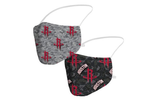 Adult Houston Rockets Camo Duo Face Covering 2-Pack