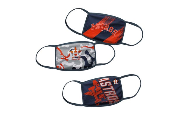 Youth Houston Astros Face Covering 3-Pack