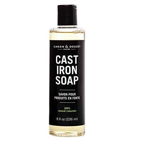Caron & Doucet - Cast Iron Cleaning Soap | 100% Plant-Based Castile & Coconut Oil Soap | Best for Cleaning, Restoring, Removing Rust and Care Before Seasoning | For Skillets, Pans & Cast Iron Cookware