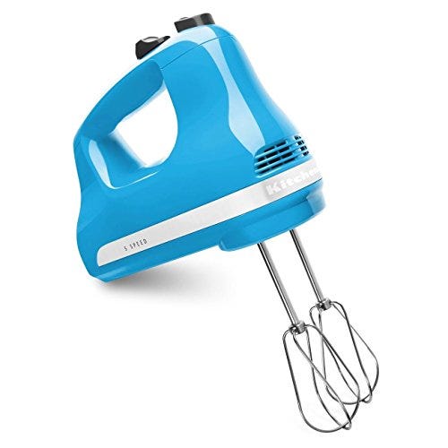 2 Whisks and 2 Dough Hooks SZSY 5 Speed ​​Electric Hand Mixer 300W Ultra Power Kitchen 