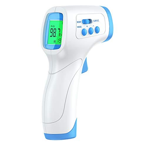 Non Contact Forehead Thermometer Instant Accurate Reading Infrared Digital Thermometer with Fever Alarm for Adults Baby Indoor and Outdoor Use 