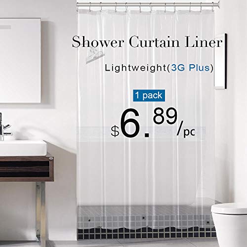 downluxe Clear Shower Curtain Liner 72x72