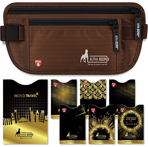 RFID Money Belt For Travel With RFID Blocking Sleeves Set for Daily Use