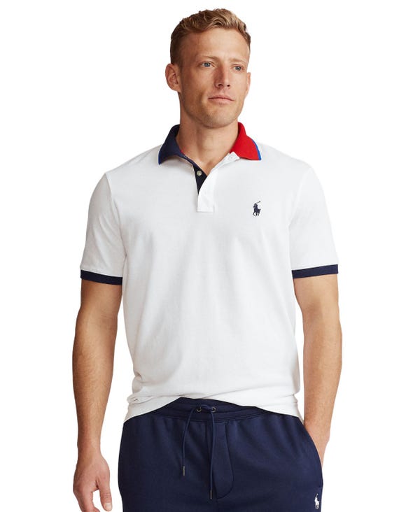 Men's Custom Slim-Fit Mesh Polo Shirt