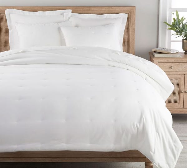 Belgian Flax Linen Comforter & Shams - White