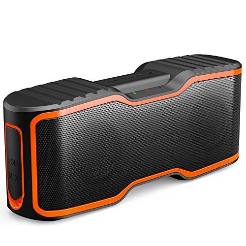 AOMAIS Sport II Portable Wireless Bluetooth Speakers 20W Bass Sound, 15H Playtime, Waterproof IPX7, Stereo Pairing, Durable Design Backyard, Outdoors, Travel, Pool, Home Party Orange