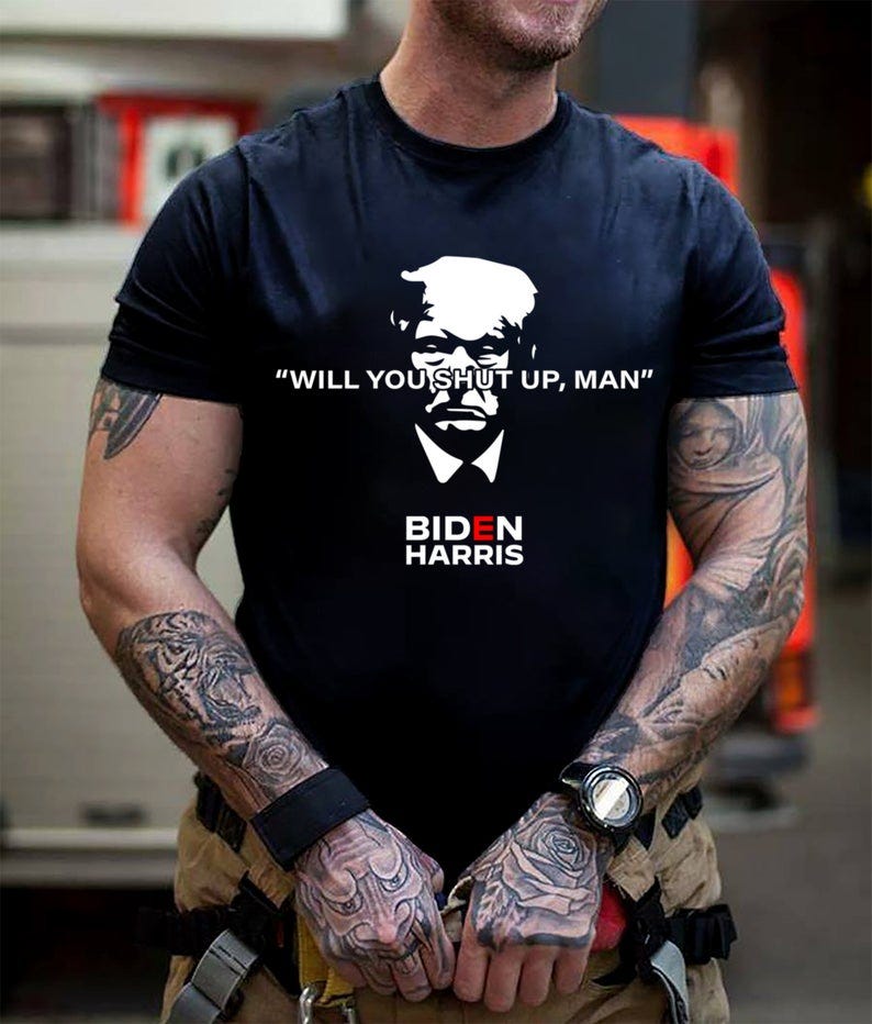shut up man t shirt