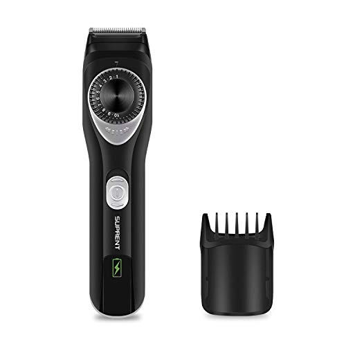 SUPRENT Adjustable Beard Trimmer, All-in-one Beard Trimmer for Men with Li-ion Battery, Fast Charge, Long-Lasting Use, 19 Built-in Precise Lengths, USB Charging