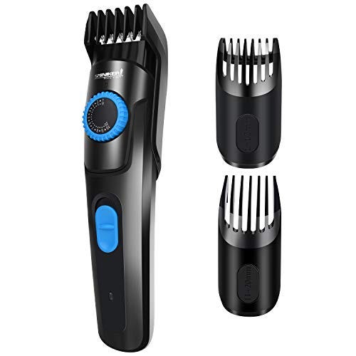 Sminiker Beard Trimmer for Men Cordless Rechargeable Hair Clippers 38 Length Settings Men’s Grooming kit with 2 Guide Combs USB Quick Charge