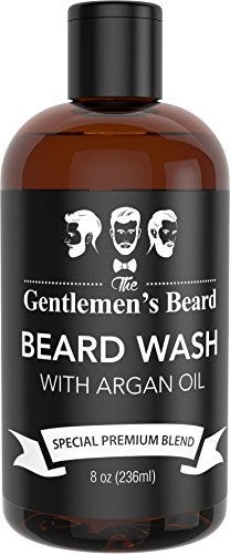 Beard Wash Shampoo with Argan Oil - Aids Growth and Volume - Beard Shampoo & Softener for Men with Essential Oils - Best Beard Grooming Products for All Types of Beards - Handcrafted in the USA