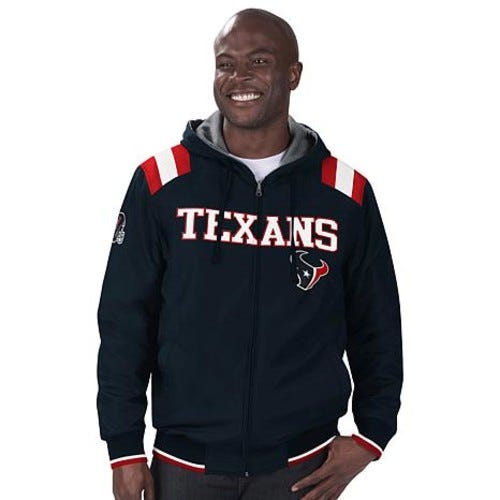 Football Fan Shop Officially Licensed NFL Full-Zip Hooded Jacket - Houston Texans