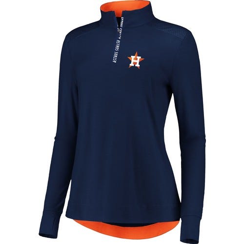 Men's Majestic Navy/Orange Houston Astros City Rep Closer Raglan V-Neck  T-Shirt