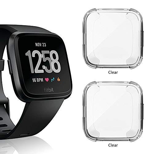 2 Pack Screen Protector Case for Fitbit Versa