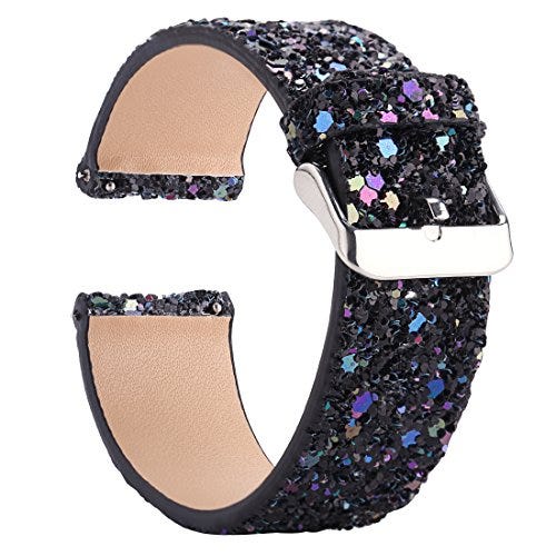 Moonooda Watch Band Compatible with Fitbit Versa/Fitbit Versa 2/ Versa Lite Edition/Versa SE Smart Glitter Sparkling Watch