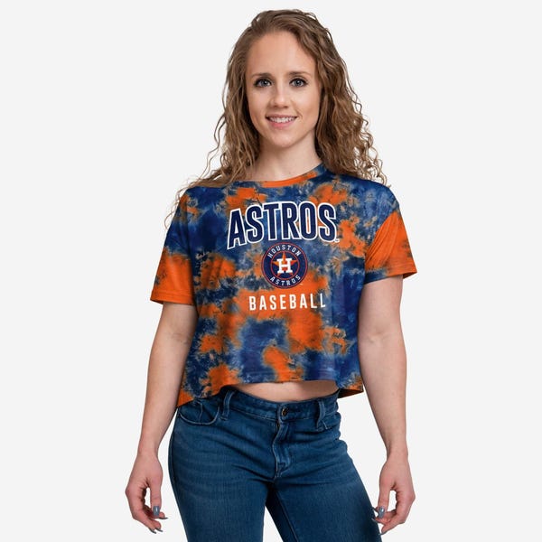 Houston Astros Womens To Tie-Dye For Crop Top