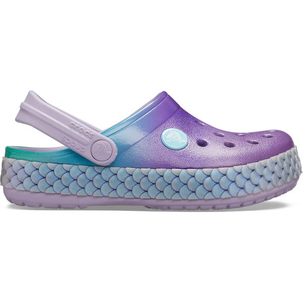 Crocs Girls' Crocband Mermaid Metallic Clog Casual Shoes