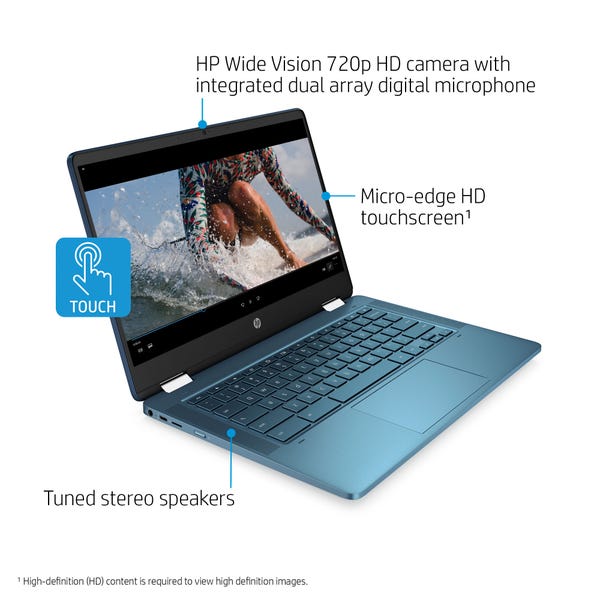 HP 14" 2-in-1 Touch Teal Chromebook