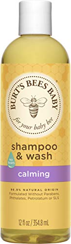 Burt's Bees Baby Shampoo & Wash, Calming Tear Free Baby Soap - 12 Ounce Bottle