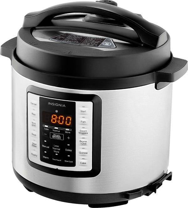 Insignia ™ - 6 Quart Multifunction Pressure Cooker - Stainless Steel
