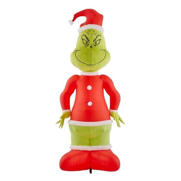 10 ft. Inflatable Giant Grinch with Fuzzy Plush Fabric